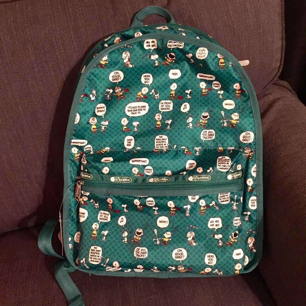 Lesportsac Snoopy Peanuts Backpack Green